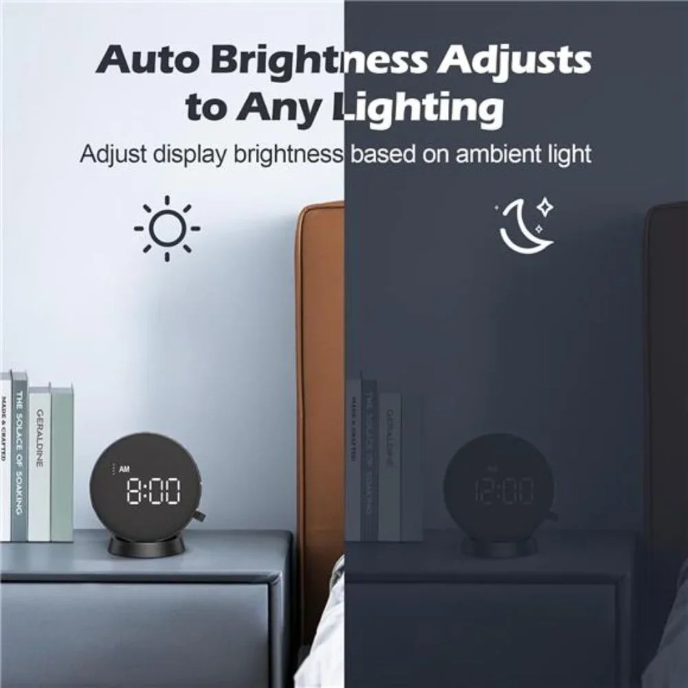 Loud Alarm Clock for Heavy Sleepers Vibrating Bed Shaker Travel Clock Kids Teens